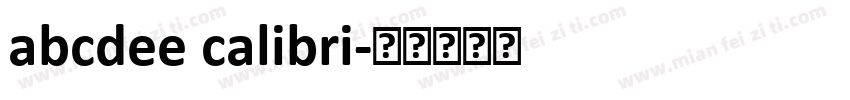 abcdee calibri字体转换